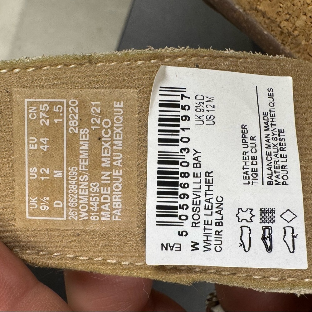 Clarks Women's Roseville Bay Flat Sandal, size 12, white Leather, NWOT - Picture 10 of 10